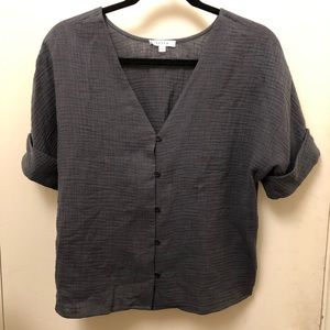 VETTA Capsule Gauze Button Up Top